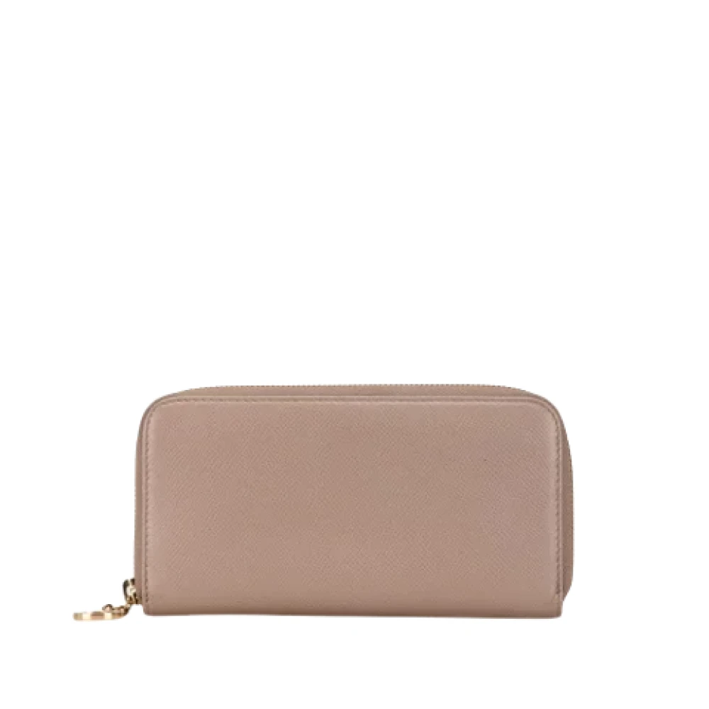 Bvlgari Vintage Pre-owned Leather wallets Beige Dames