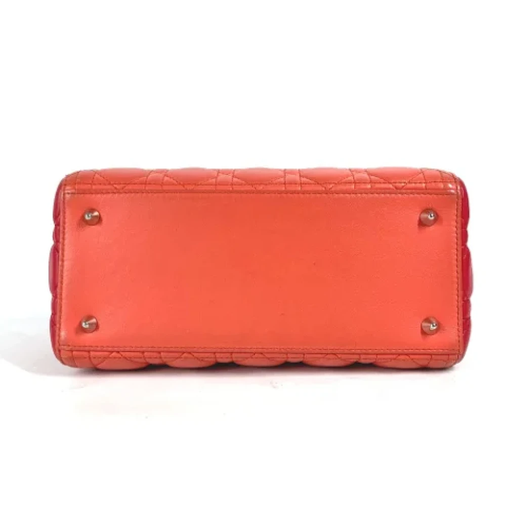 Dior Vintage Pre-owned Leather dior-bags Orange Dames