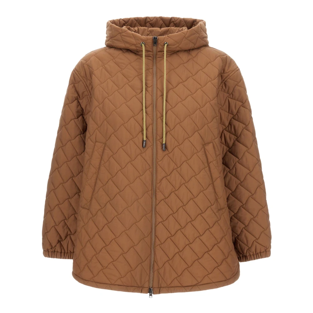 Herno Women's Yellow Down Jackets, S, A-Shape Down Jacket