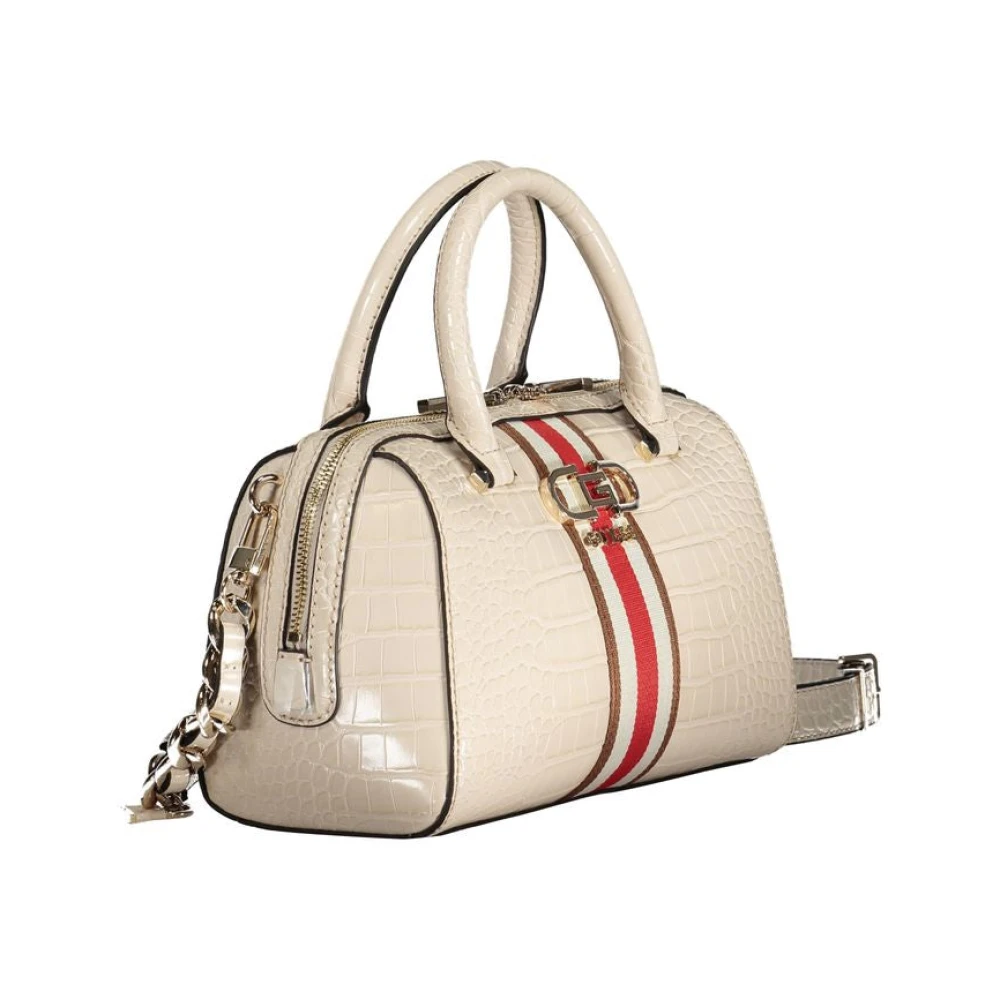 Guess Beige Handtas met Verstelbare Schouderriem Beige Dames