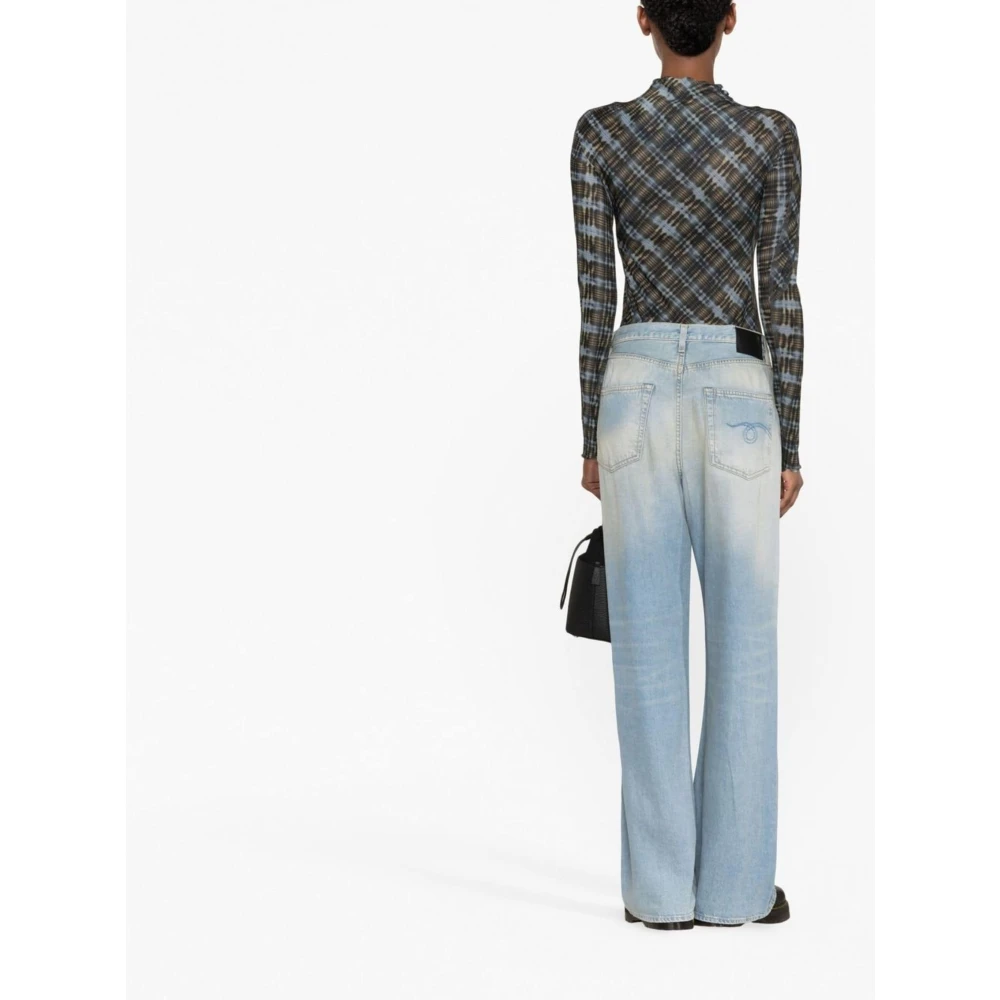 R13 Lennon Blue Wide-Leg Jeans Blue Dames