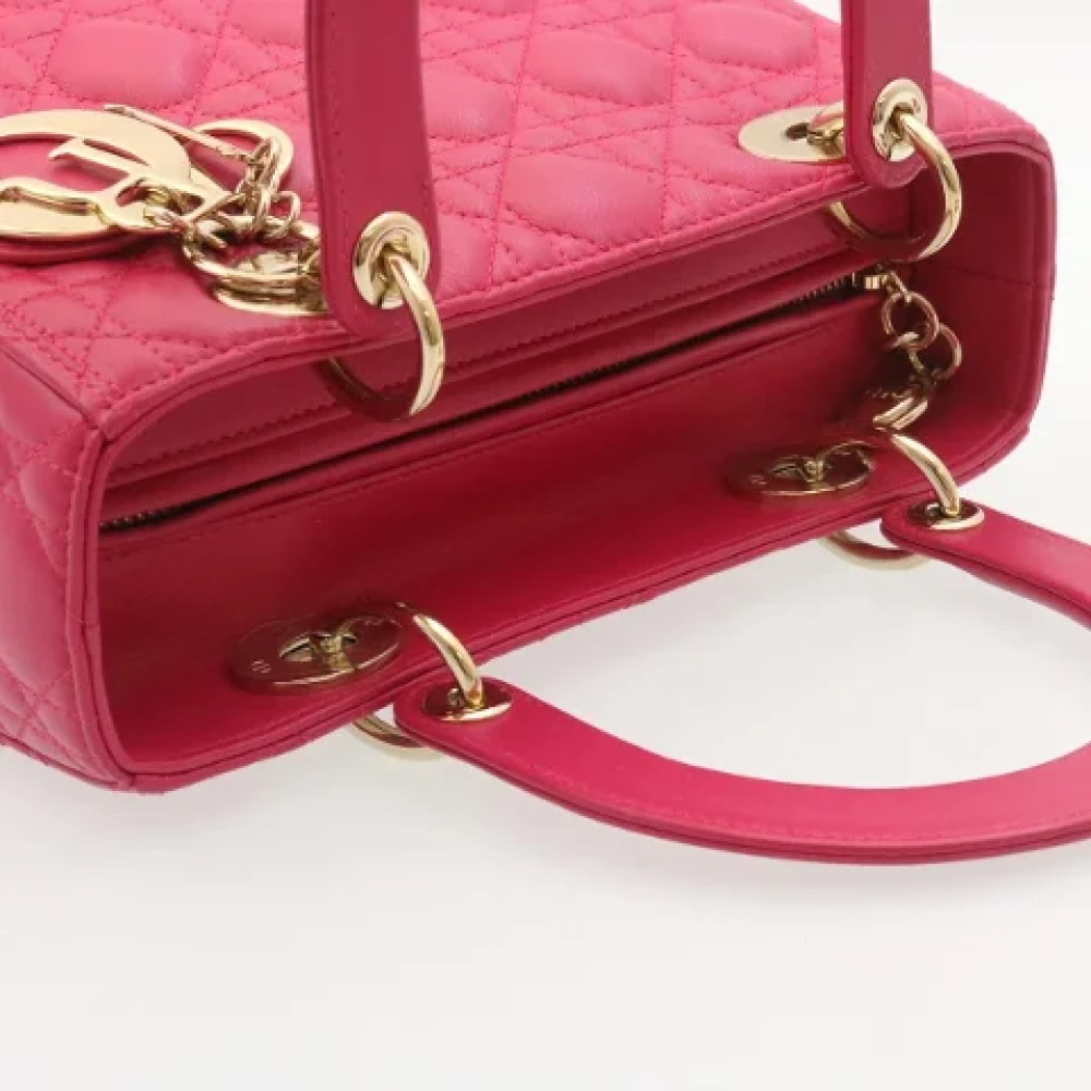 Dior Vintage Pre-owned Leather dior-bags Pink Dames