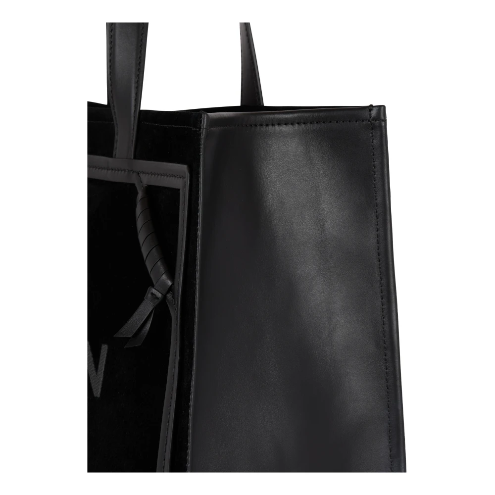 Balmain Middelgrote suède B-Leger tote tas Black Dames