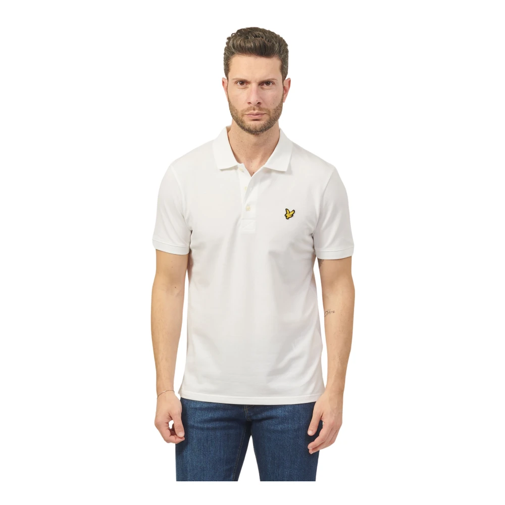 Lyle & Scott Witte Polo Shirt met Geborduurd Logo White Heren