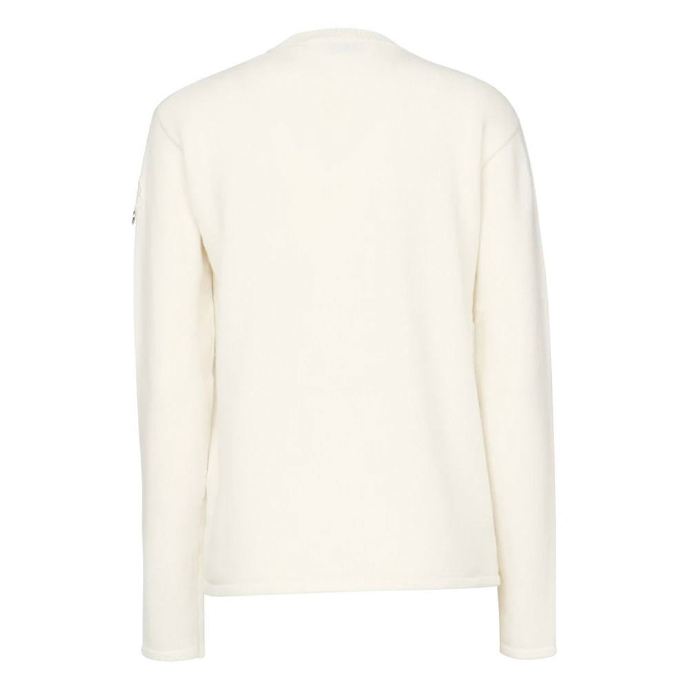Moncler Witte Sweater met Geschoren Gebreid White Dames