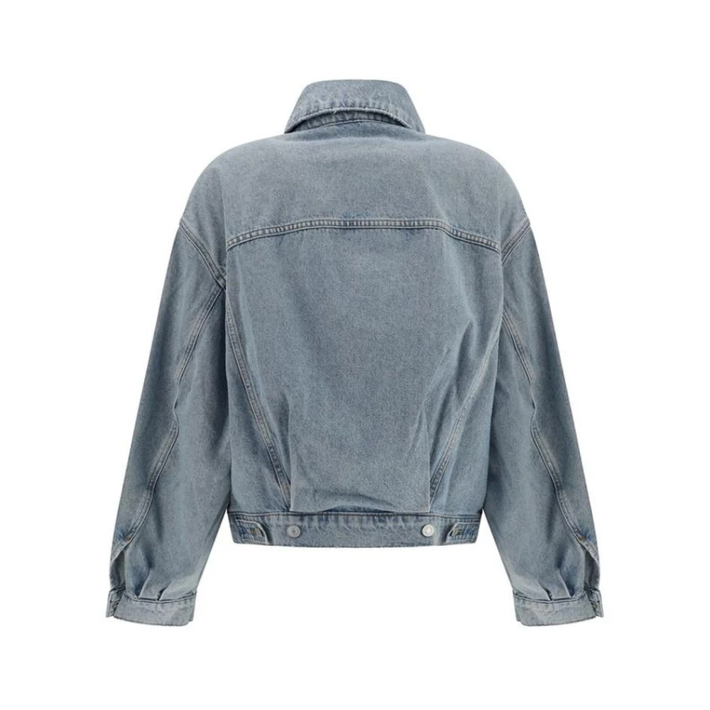 Agolde Klassieke Denimjack met Functioneel Ontwerp Blue Dames