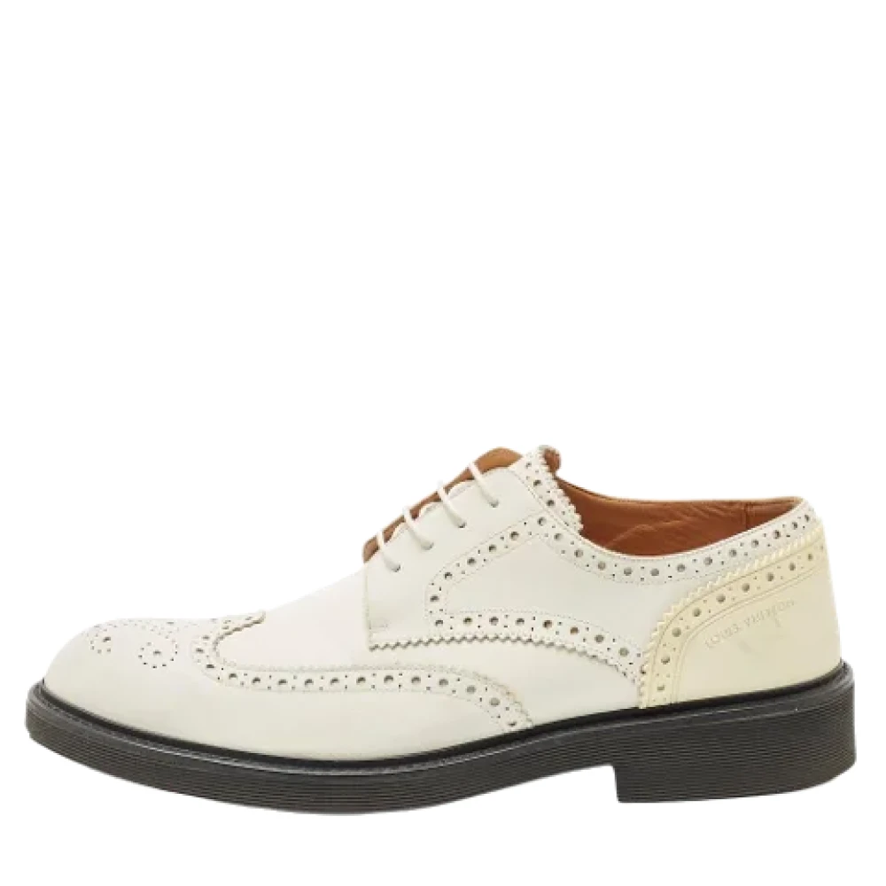 Louis Vuitton Vintage Pre-owned Platte schoenen White Heren 