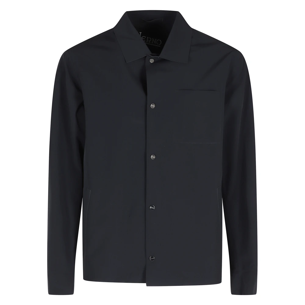 Herno Men's Black Light Jackets, L, Essence Shacket