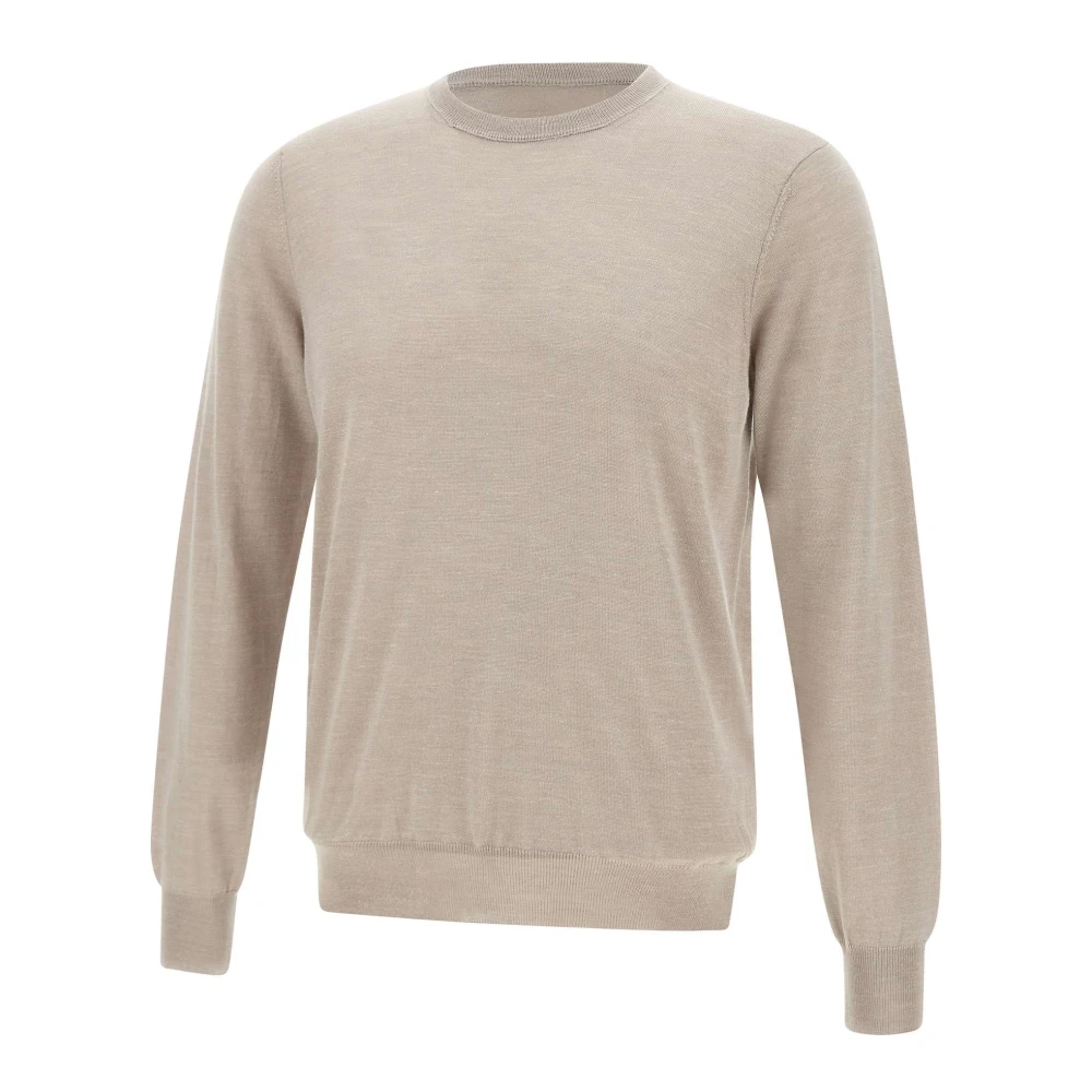 Filippo De Laurentiis Taupe Crew Neck Sweater Beige Heren