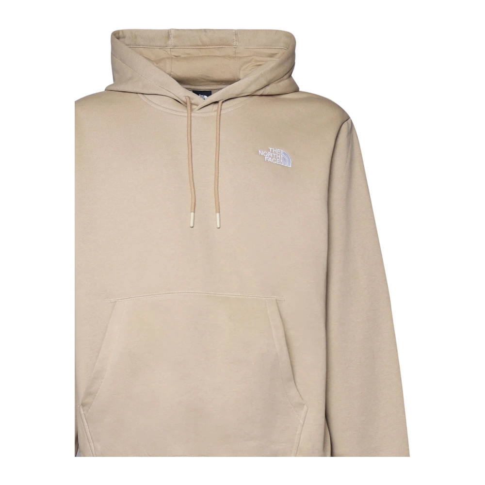 The North Face Beige hoodie met geborduurd logo Beige Heren