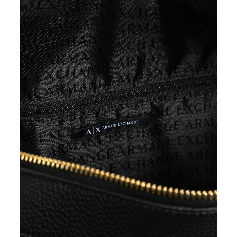 Armani Exchange Stijlvolle Tote Bag met Rits Black Dames