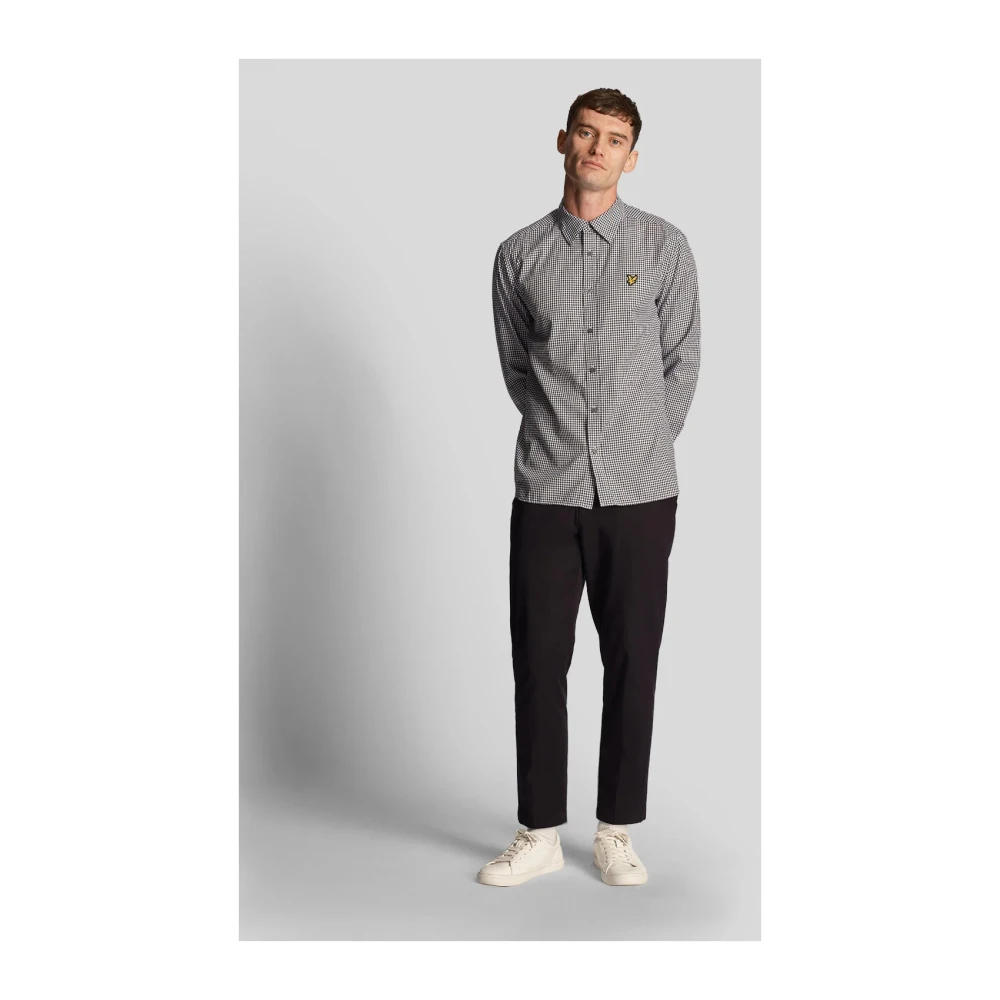 Lyle & Scott Shepherd Check Shirt in Donkerblauw Wit Blue Heren