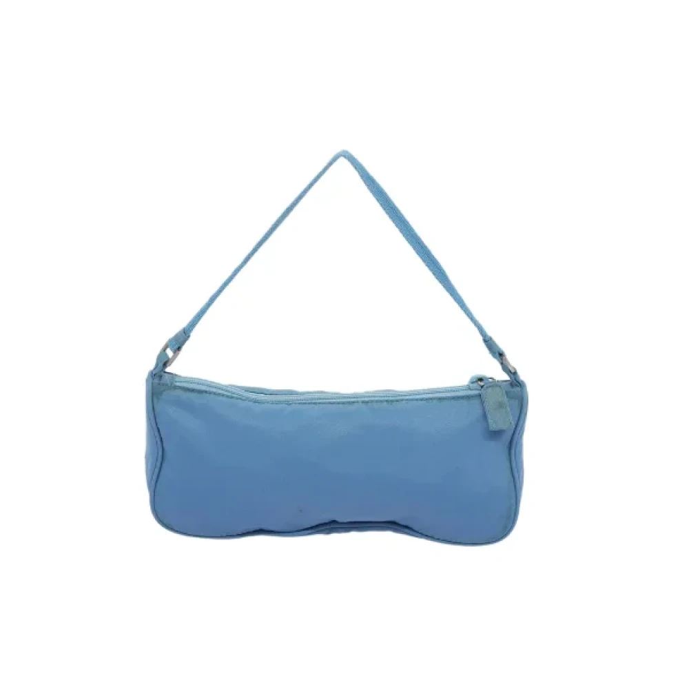 Prada Vintage Pre-owned Nylon home-office Blue Dames