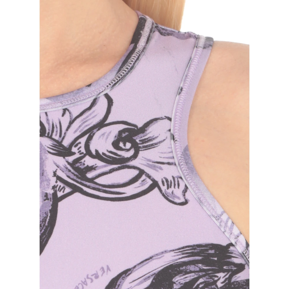 Versace Jeans Couture Sleeveless Tops Purple Dames