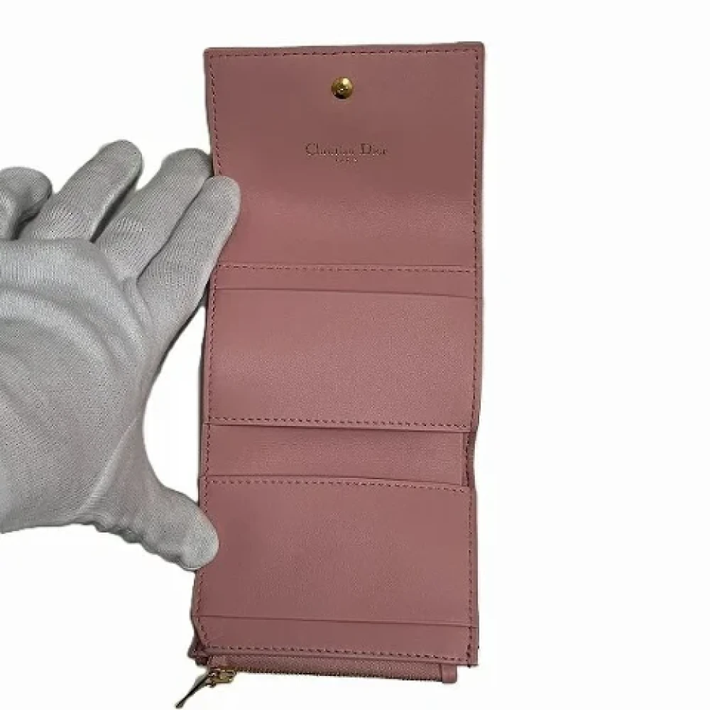 Dior Vintage Pre-owned Leather wallets Pink Dames