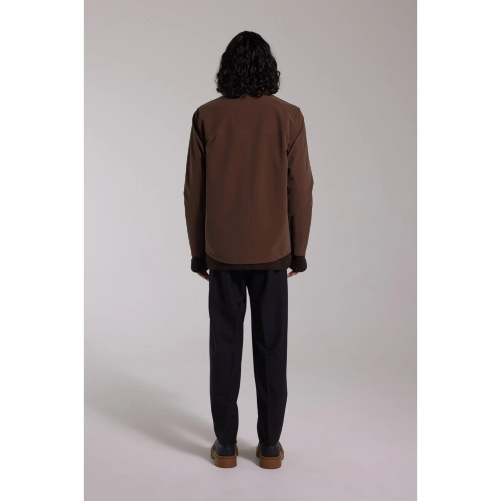 Stutterheim Waterdicht Met Rits Overshirt Brown Heren