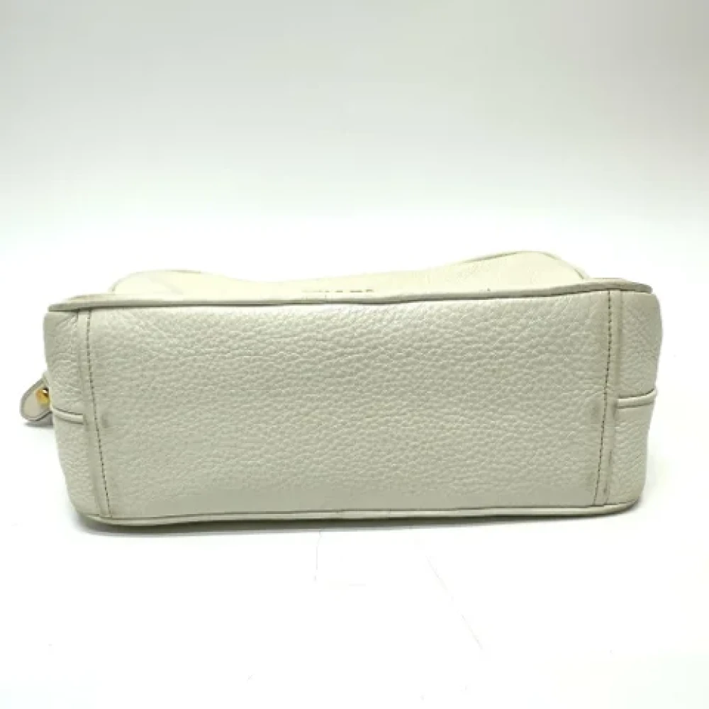 Prada Vintage Pre-owned Leather prada-bags White Dames