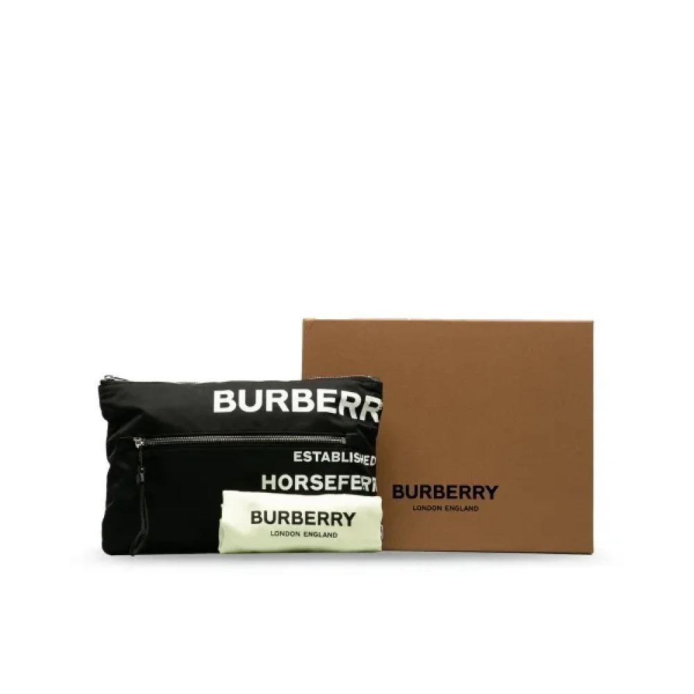 Burberry Vintage Pre-owned Fabric clutches Black Dames