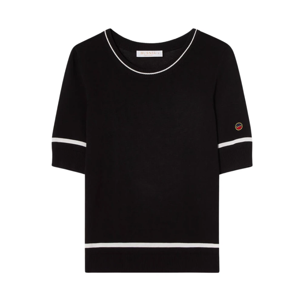 Busnel Karla Contrast Top Black Dames