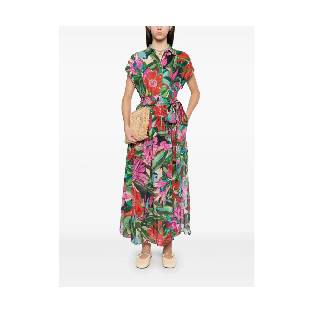Farm Rio Groene Asperge Gehaakte Rok Multicolor Dames