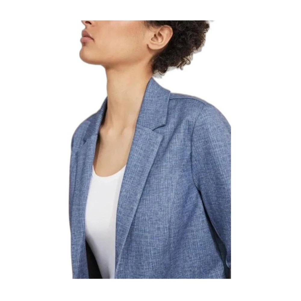 Street One Blauwe Polyester Blend Blazer Jas Blue Dames