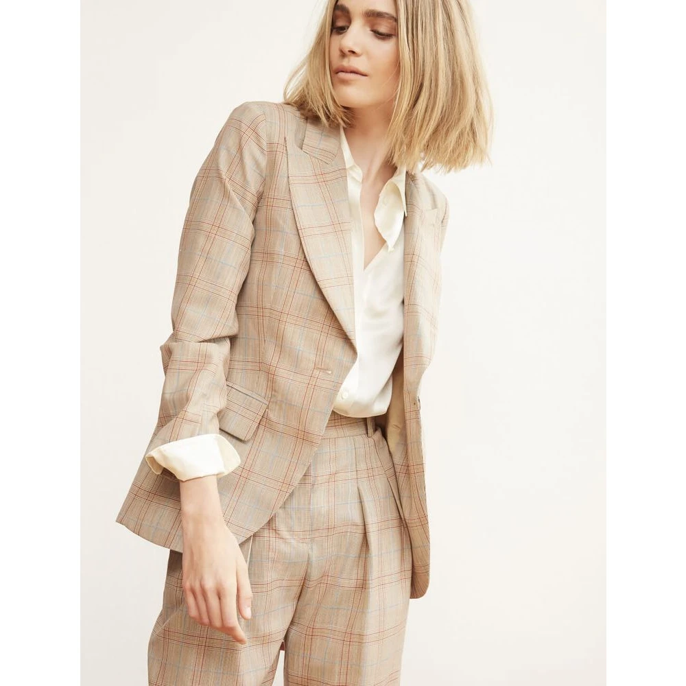 Ines De La Fressange Paris Atalia Prince of Wales Broek Beige Dames