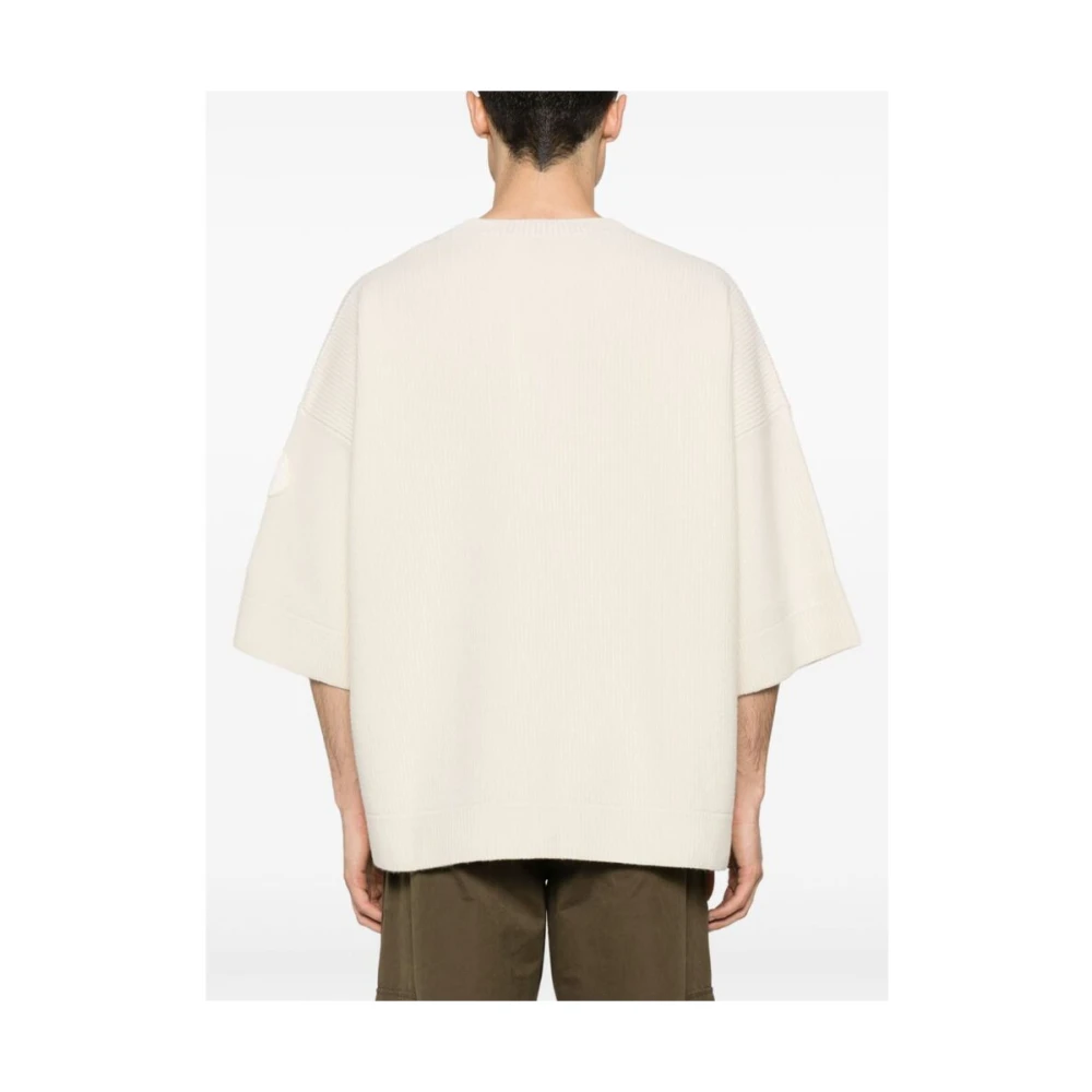 Moncler Round-neck Knitwear Beige Heren