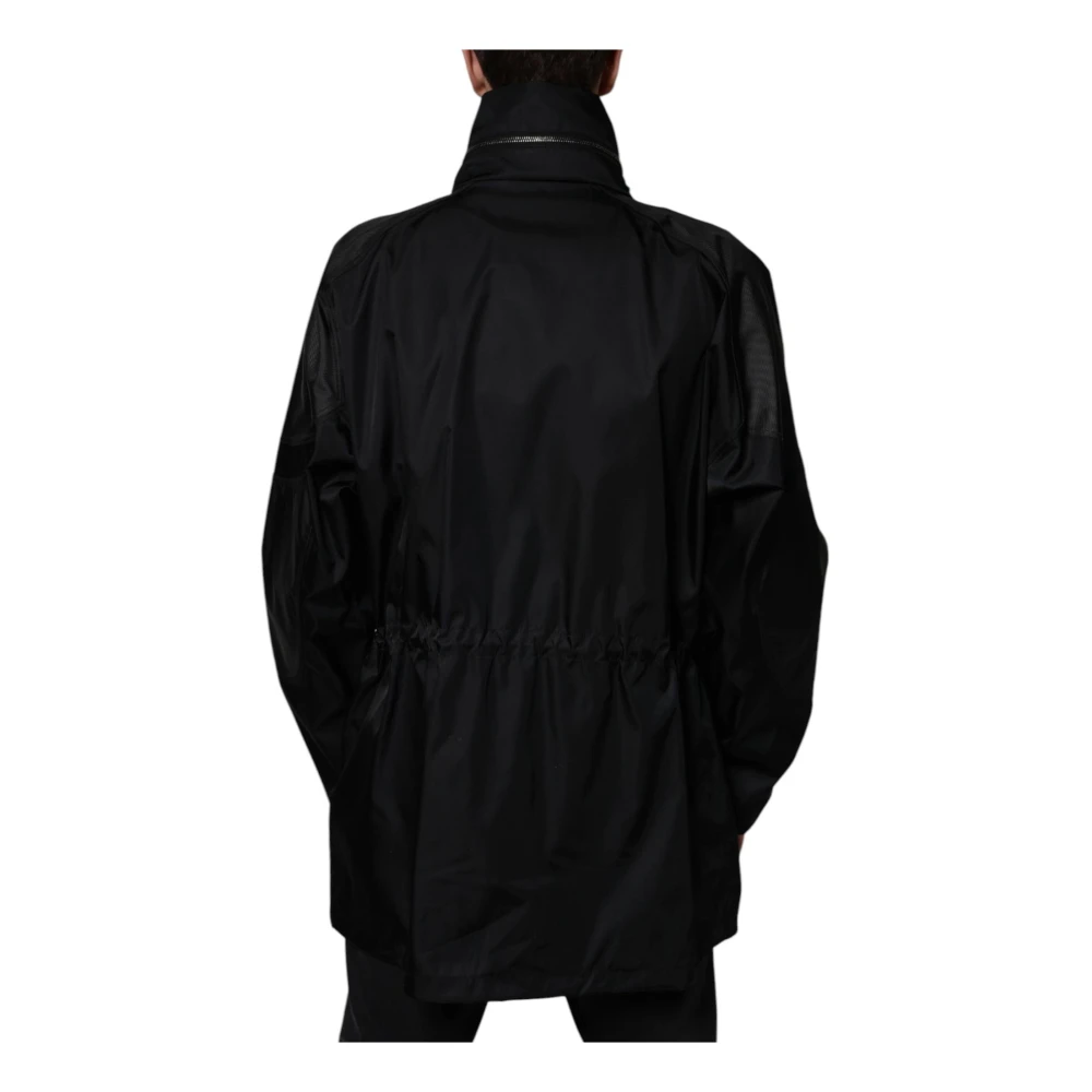 Dolce & Gabbana Zwarte Nylon Winter Parka Jas Black Heren
