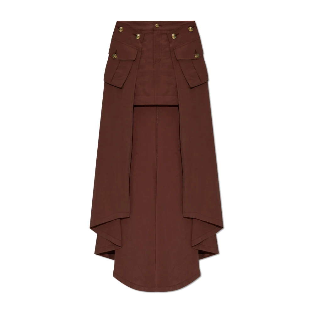 Versace Jeans Couture Asymmetrische rok Brown Dames