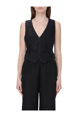 black-linen-vest-button-closure