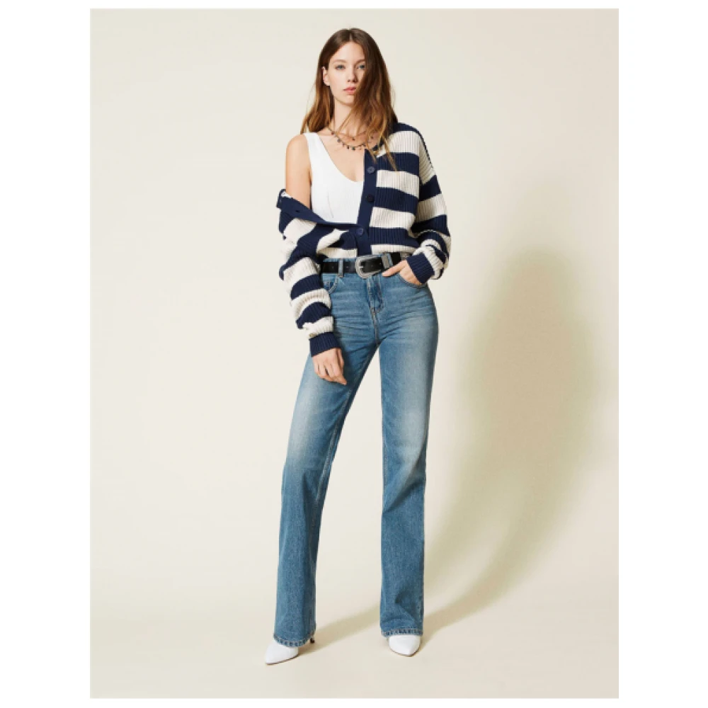 Twinset Flared Denim Jeans Blue Dames