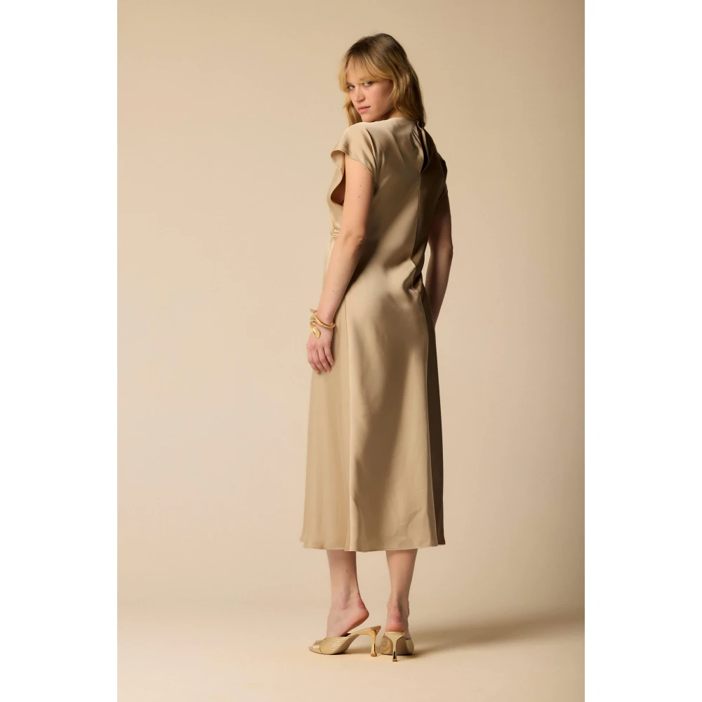 Kocca Elegante Midi Jurken voor Vrouwen Brown Dames