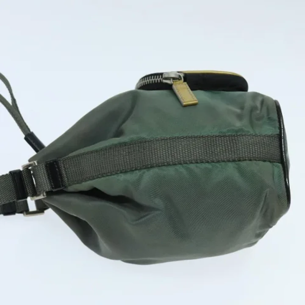 Prada Vintage Pre-owned Nylon handbags Green Dames