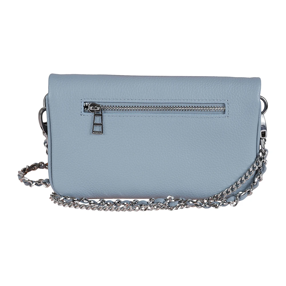 Zadig & Voltaire Nano Grained Leren Tas Blue Dames