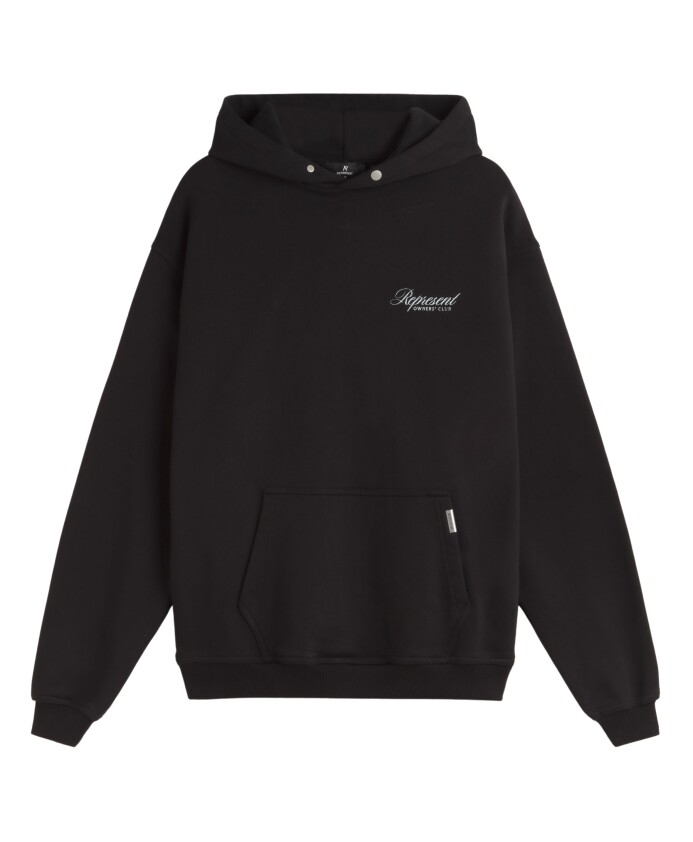 club-script-hoodie-zwart