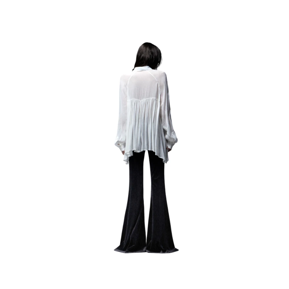 Aniye By Georgette Viscose Shirt met Strikdetail White Dames