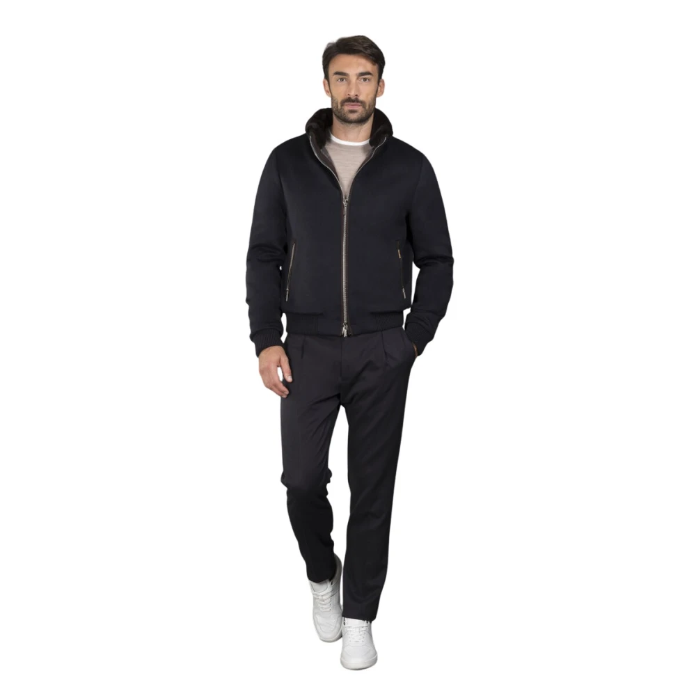 Moorer Men's Blue Down Jackets, Xl, Bellati Bomber
