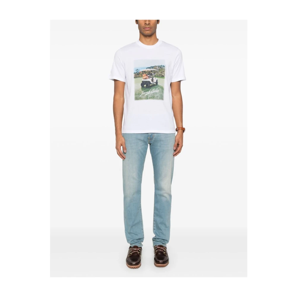 Jacob Cohën Witte T-shirts en Polos White Heren