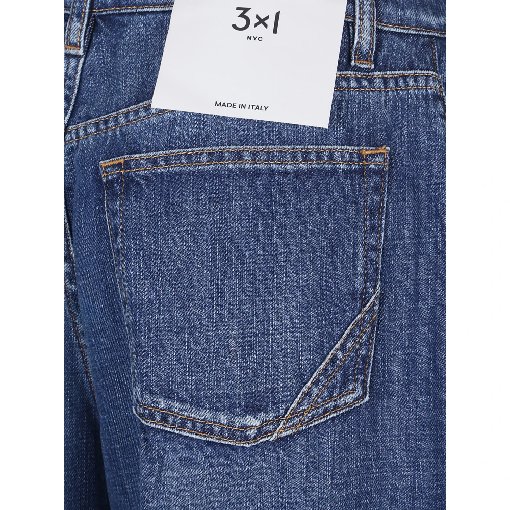 3X1 Denim Jeans Katoen-Lyocell Mix Gemaakt in Italië Blue Dames