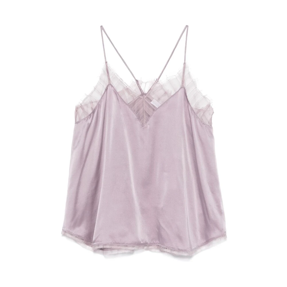 IRO Kant Trim V-Hals Camisole Top Purple Dames