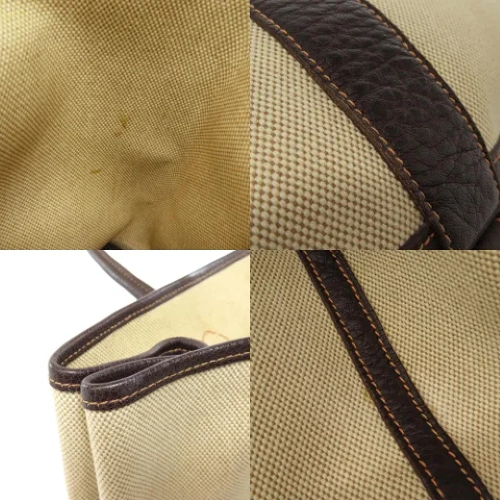 Hermès Vintage Pre-owned Canvas handbags Beige Dames