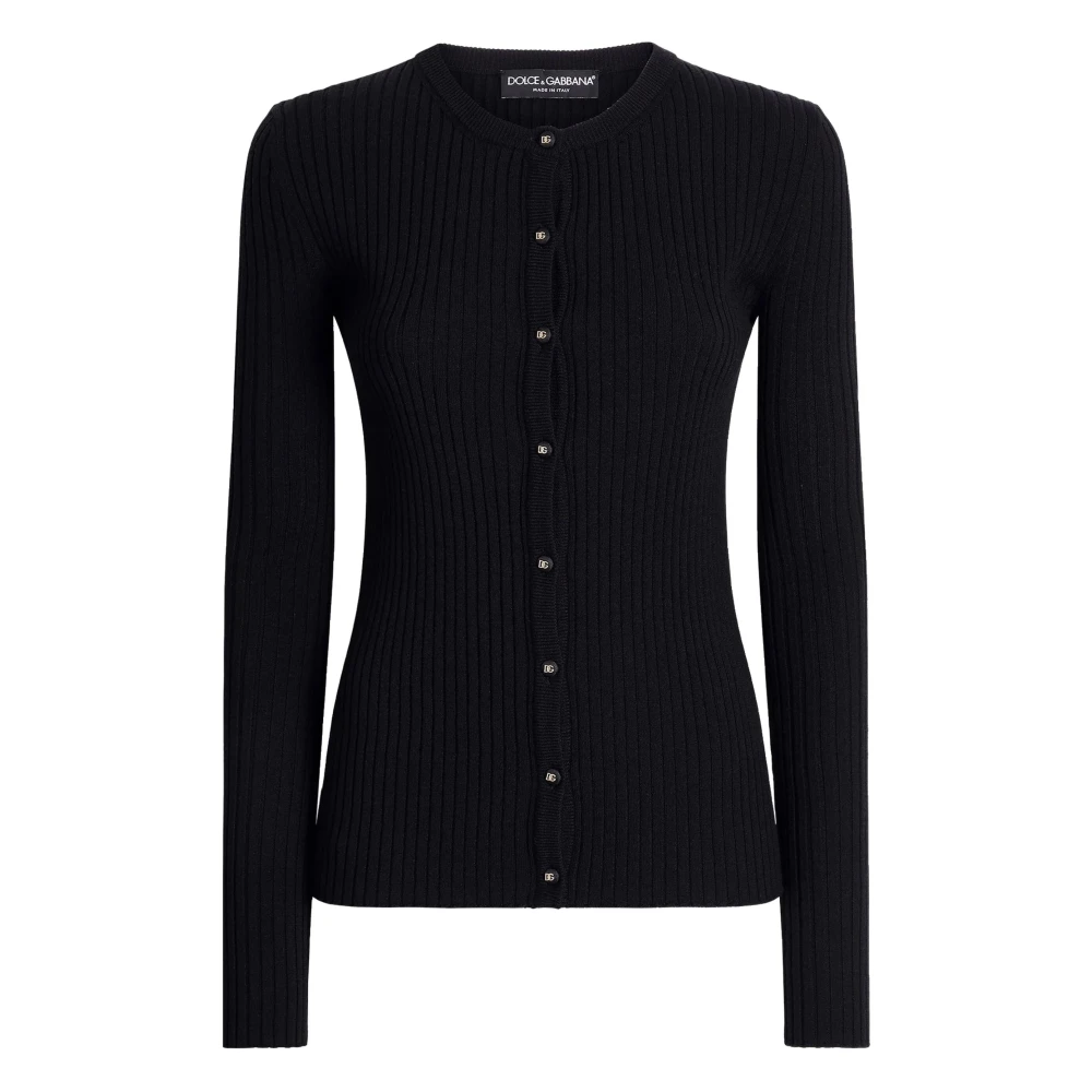 Dolce & Gabbana Donna Nero - Cardigan Con Bottoni - Knitwear - S