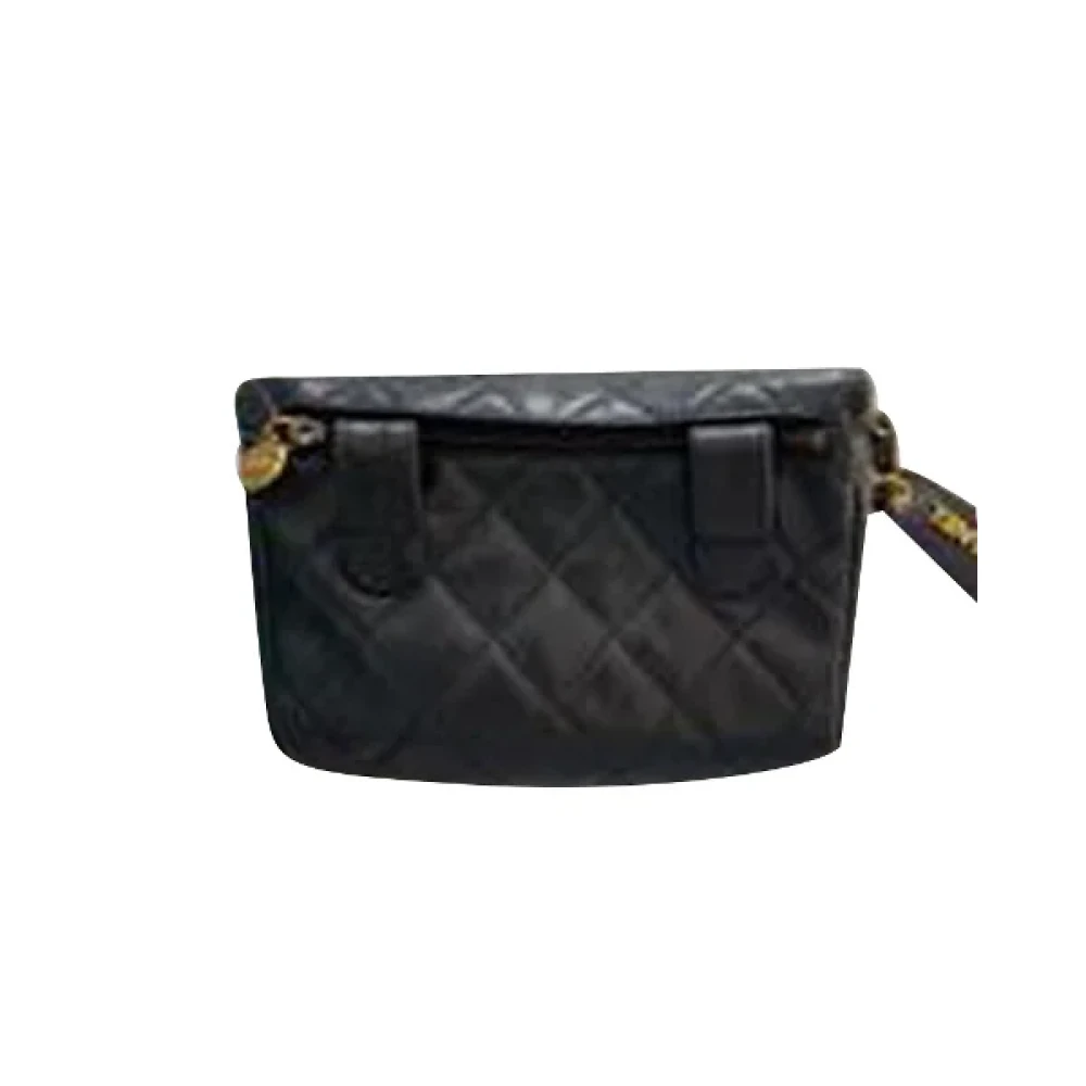 Chanel Vintage Pre-owned Leather crossbody-bags Black Dames