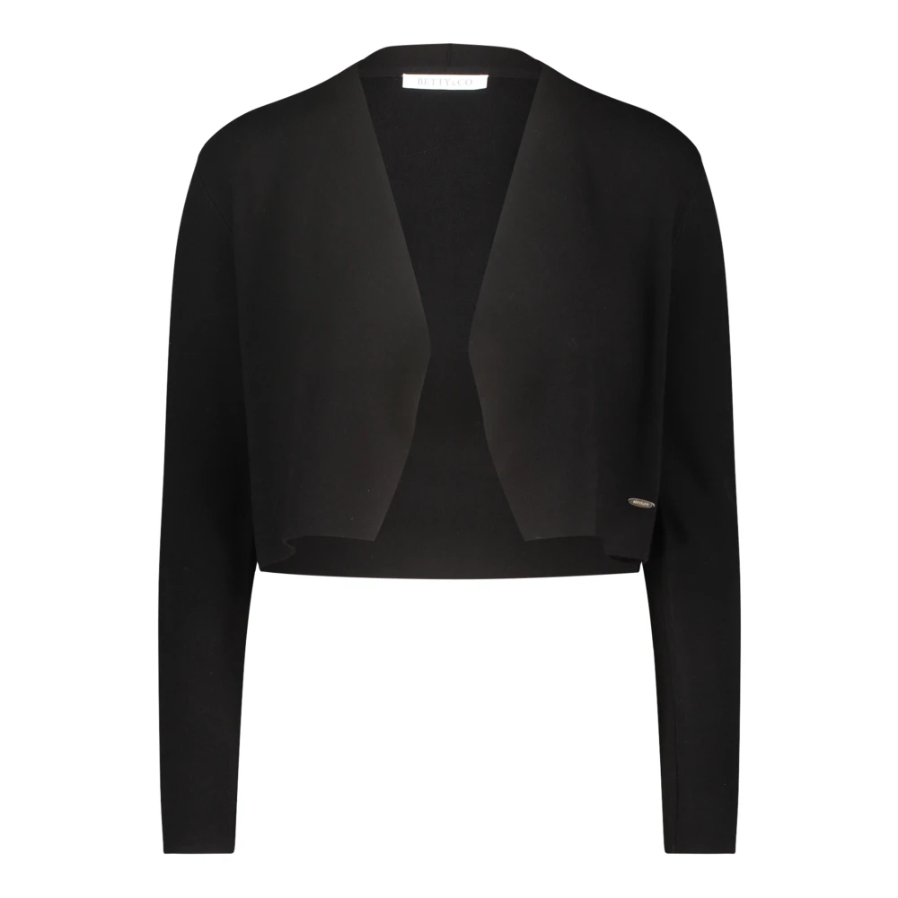 Betty & Co Open Front Vest Black Dames