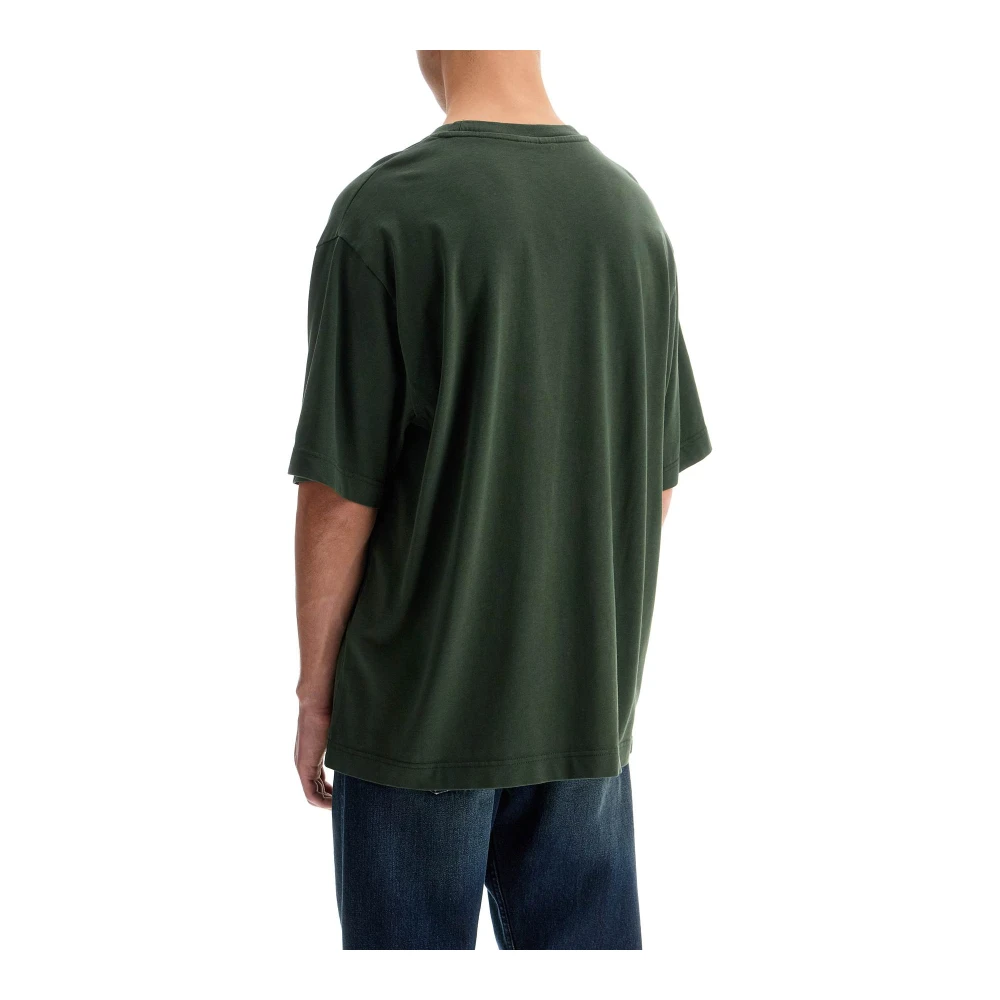 Maison Kitsuné Groene T-shirt voor mannen Aw24 Green Heren