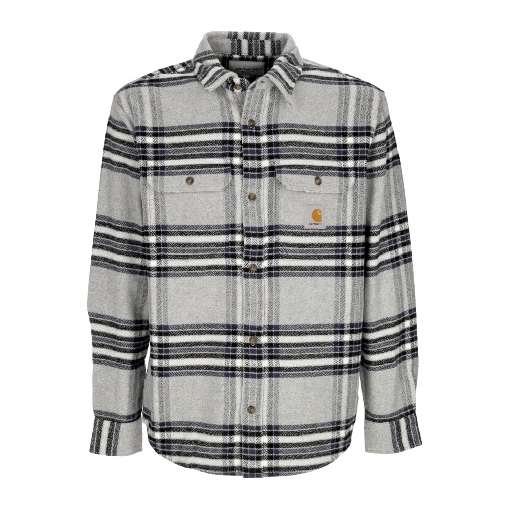 Carhartt WIP Geruite Flanellen Shirt Grijs Heather Gray Heren