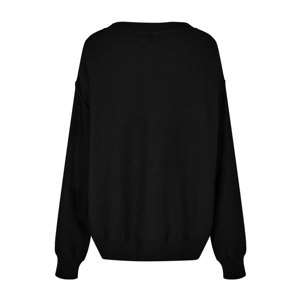 Dsquared2 Statement Logo Gebreide Trui Zwart Black Dames