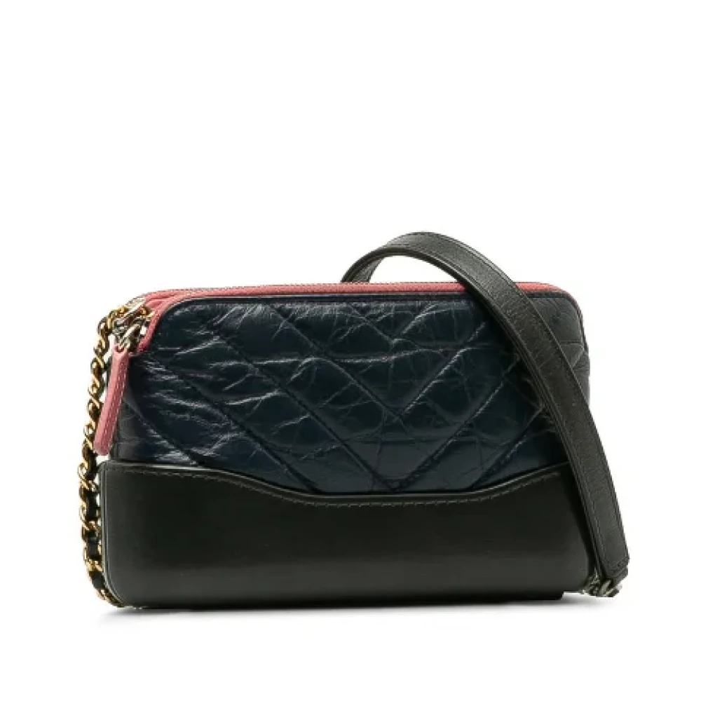 Chanel Vintage Pre-owned Leather shoulder-bags Blue Dames
