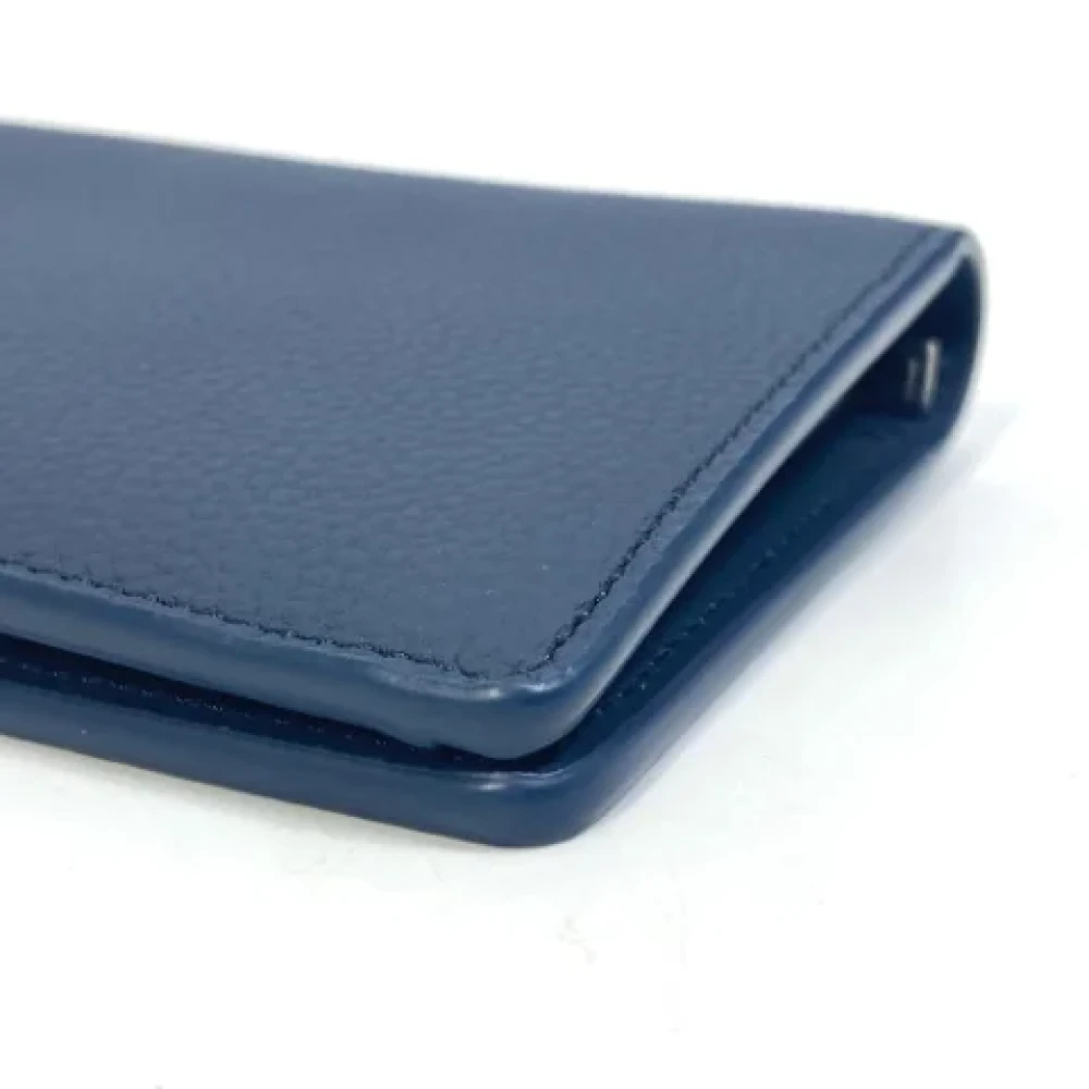Louis Vuitton Vintage Pre-owned Leather wallets Blue Heren