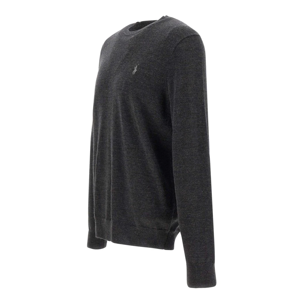 Polo Ralph Lauren Mac Merino Wol Trui Grijs Gray Heren
